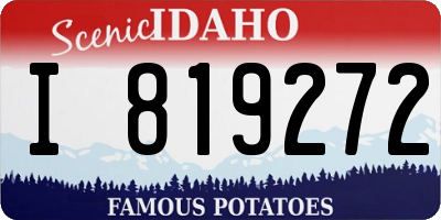 ID license plate I819272
