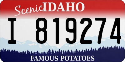 ID license plate I819274