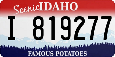 ID license plate I819277