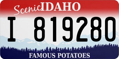 ID license plate I819280