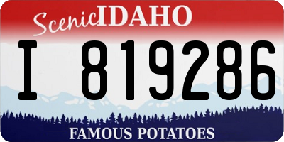 ID license plate I819286