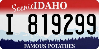ID license plate I819299