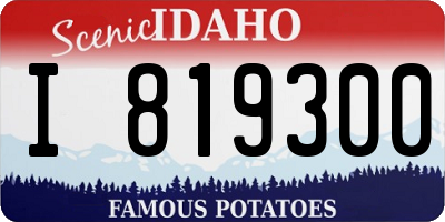 ID license plate I819300