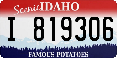 ID license plate I819306
