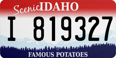 ID license plate I819327