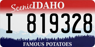 ID license plate I819328