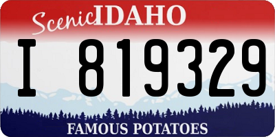 ID license plate I819329
