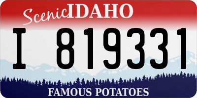 ID license plate I819331