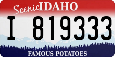 ID license plate I819333