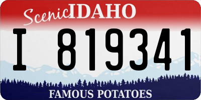 ID license plate I819341