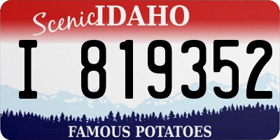ID license plate I819352