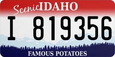 ID license plate I819356