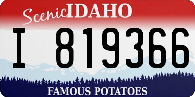 ID license plate I819366