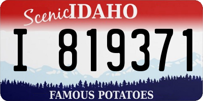 ID license plate I819371