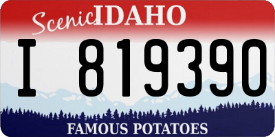ID license plate I819390