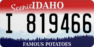 ID license plate I819466