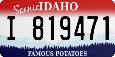 ID license plate I819471