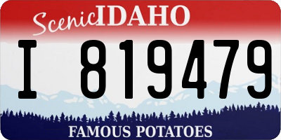 ID license plate I819479