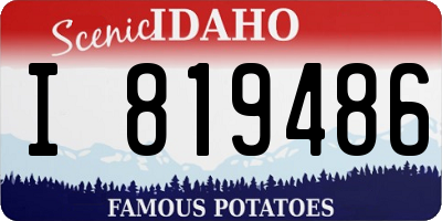 ID license plate I819486