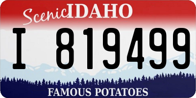ID license plate I819499
