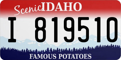 ID license plate I819510