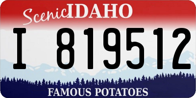 ID license plate I819512