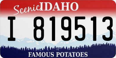 ID license plate I819513