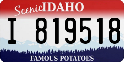 ID license plate I819518