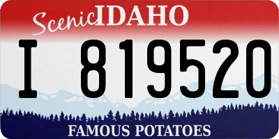 ID license plate I819520