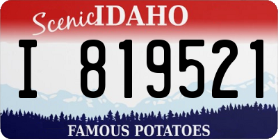 ID license plate I819521