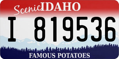 ID license plate I819536