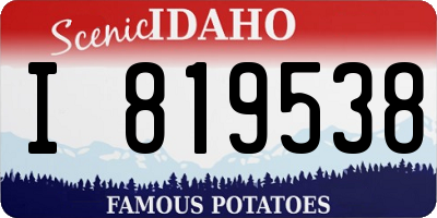 ID license plate I819538