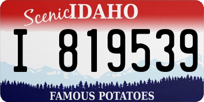 ID license plate I819539