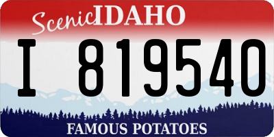 ID license plate I819540