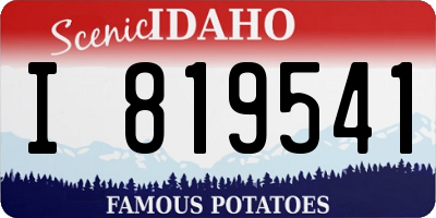 ID license plate I819541