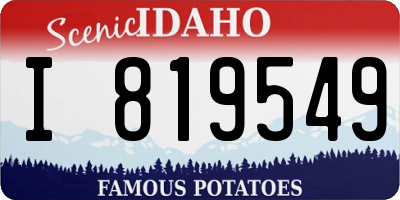ID license plate I819549