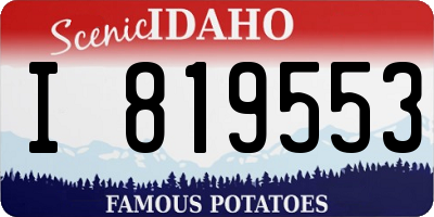 ID license plate I819553
