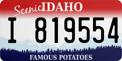 ID license plate I819554