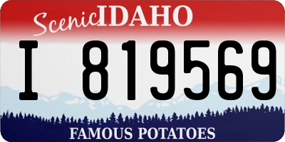 ID license plate I819569