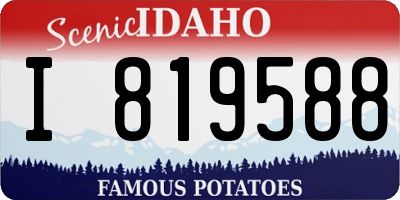 ID license plate I819588