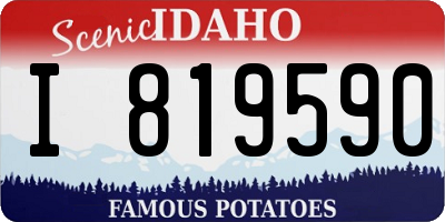 ID license plate I819590