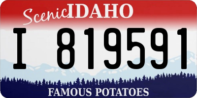 ID license plate I819591