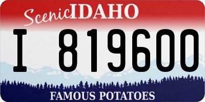 ID license plate I819600