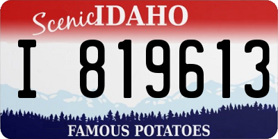 ID license plate I819613