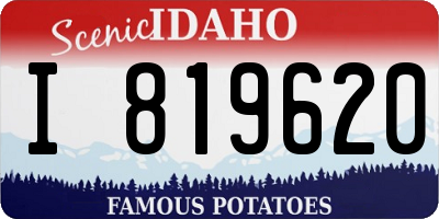 ID license plate I819620
