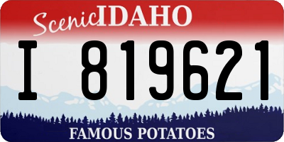 ID license plate I819621