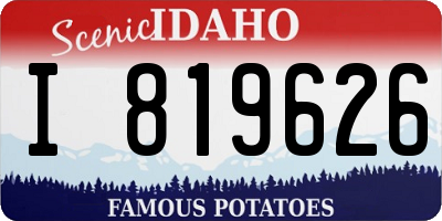 ID license plate I819626
