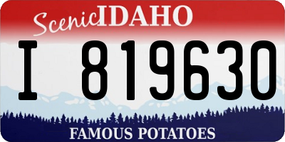 ID license plate I819630