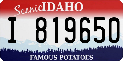 ID license plate I819650