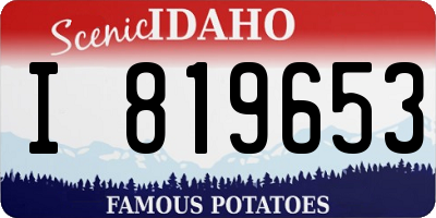 ID license plate I819653